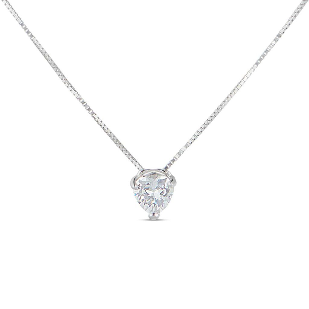 Collana Punto Luce Claire Oro Bianco Cubic Zirconia