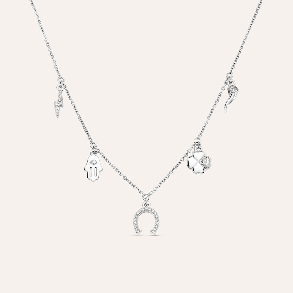 Collana Silver Moments Argento Rodiato Cubic Zirconia