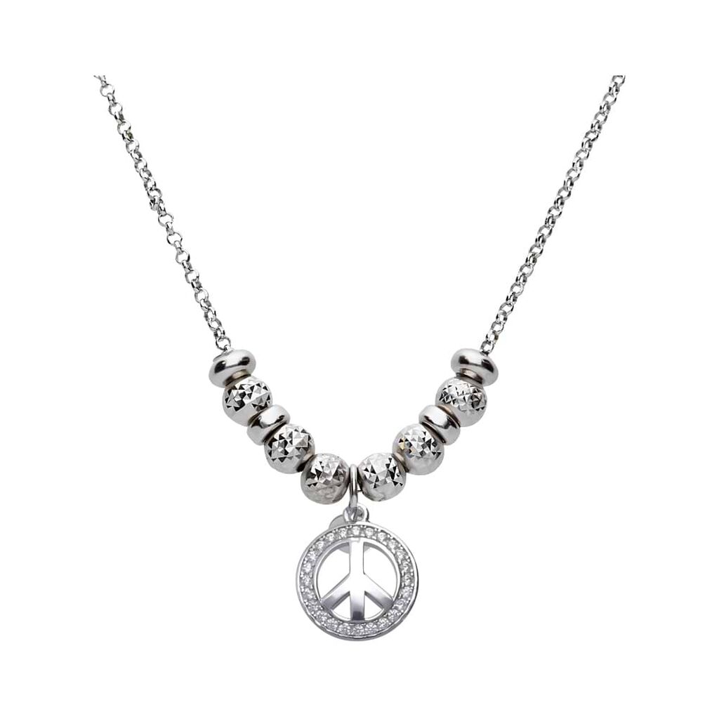 Pendente Love Beats Argento Rodiato Cubic Zirconia