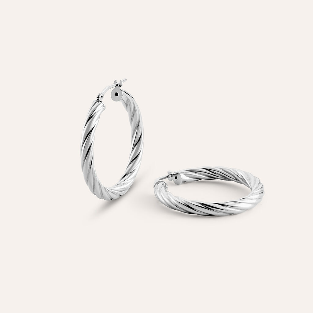 Orecchini A Cerchio Silver Collection Argento
