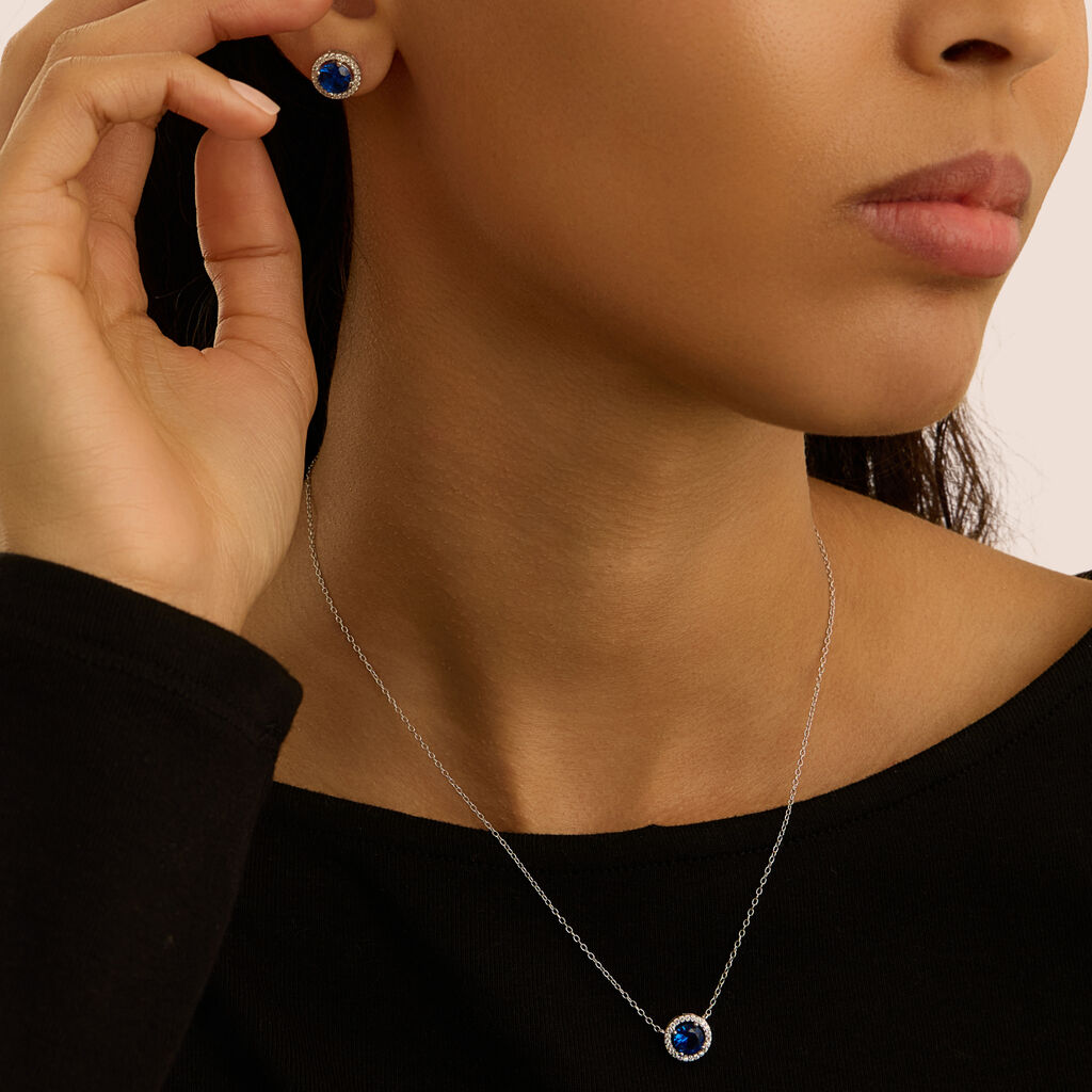 Orecchini Lobo Punto Luce Silver Rainbow Argento Rodiato Cubic Zirconia