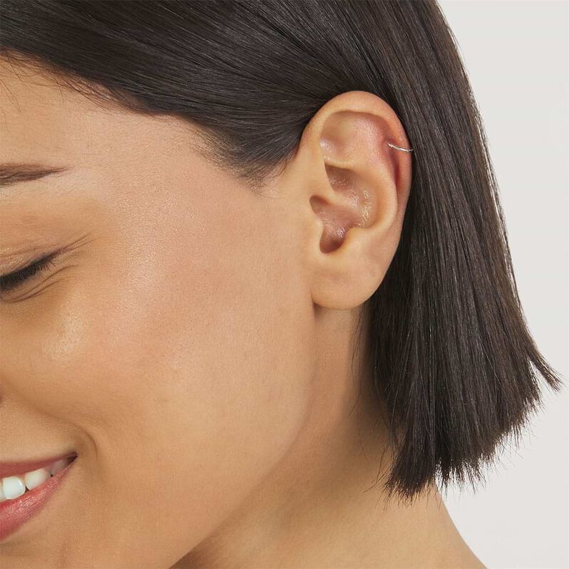 Orecchini A Cerchio Toujours Oro Bianco - Orecchini a Cerchio Donna | Stroili