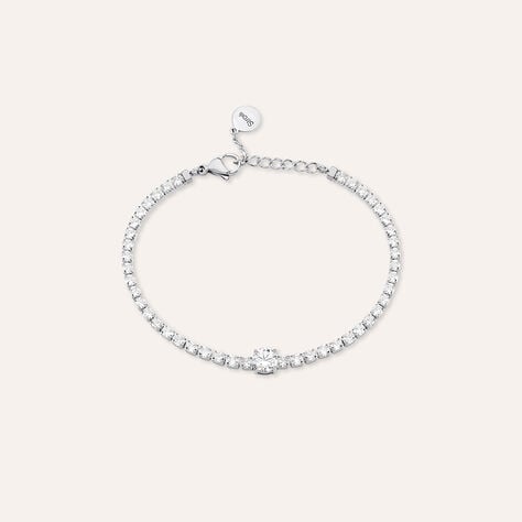 Bracciale Tennis Lady Chic Acciaio Cristallo - Bracciali Tennis Donna | Stroili