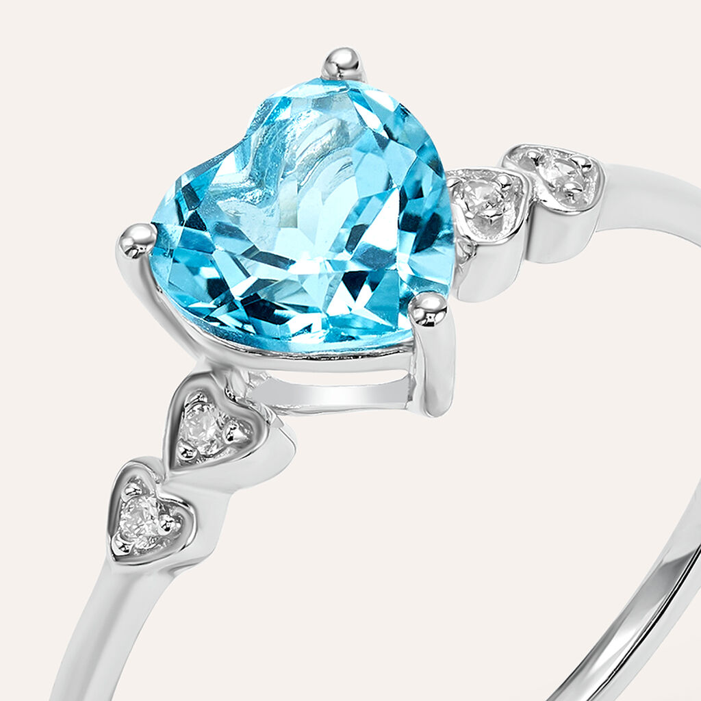 Anello Solitario Amélie Oro Bianco Topazio Cubic Zirconia - Anelli con Pietre Donna | Stroili