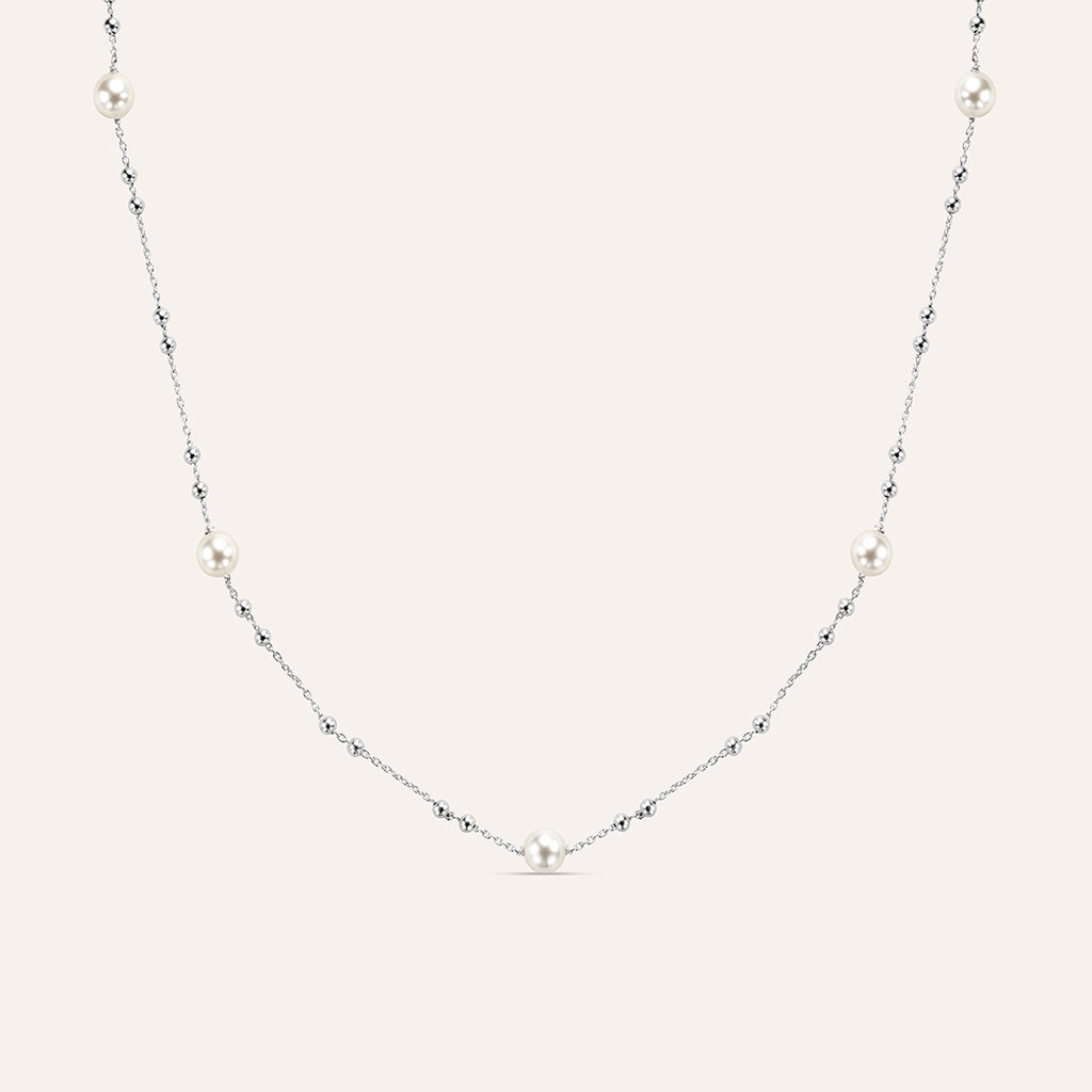 Collana Silver Pearls Argento Rodiato Perla sintentica - Collane Donna | Stroili