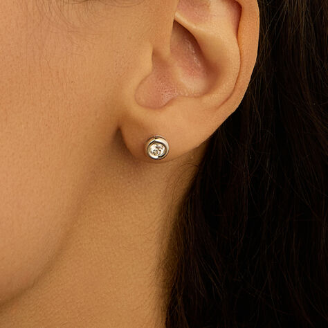 Orecchini Lobo Punto Luce Firmamenti Oro Bianco Diamante - Orecchini a Lobo Donna | Stroili