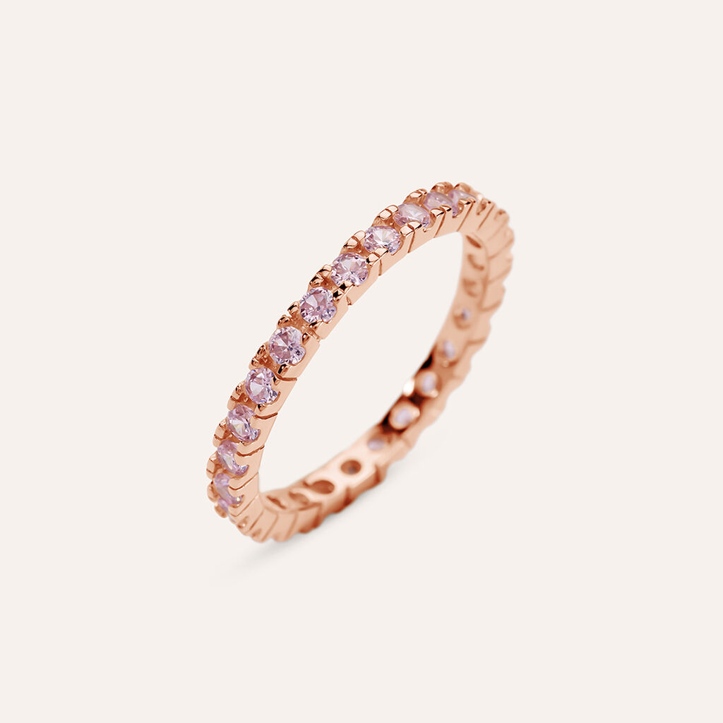 Anello Eternity Silver Rainbow Argento Rosa Cubic Zirconia - Anelli Eternity Donna | Stroili