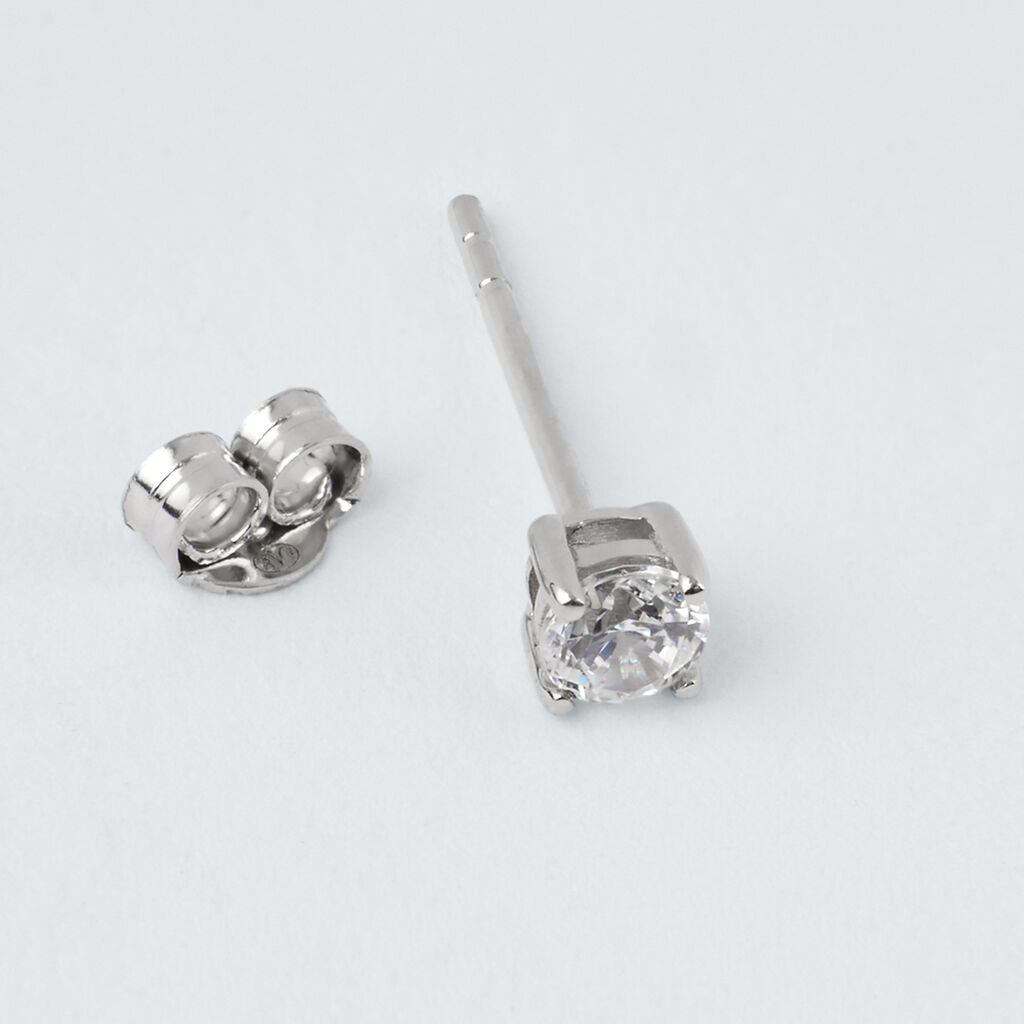 Mono Orecchino Lobo Punto Luce L'homme Or Oro Bianco Cubic Zirconia