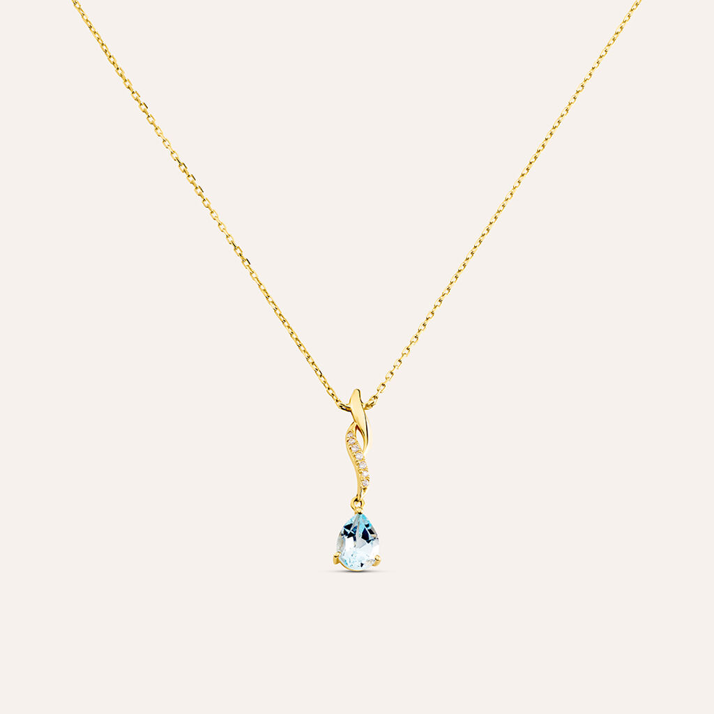 Collana Am&eacute;lie Oro Giallo Topazio Cubic Zirconia