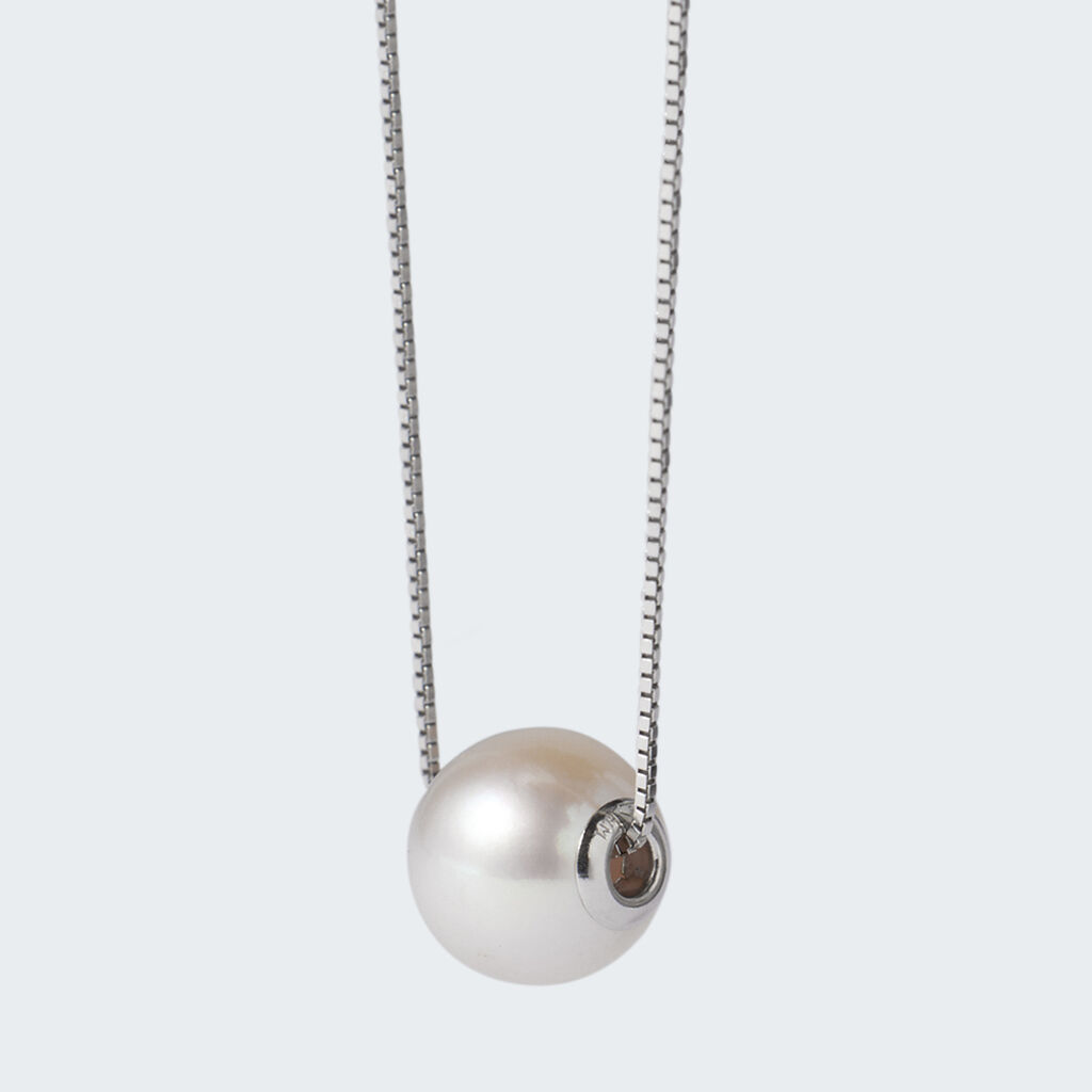 Collana Gabrielle Oro Bianco Perla D'Acqua Dolce - Collane Donna | Stroili