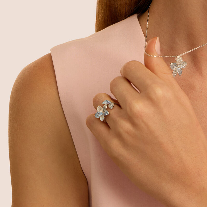 Anello Contrarie Silver Shine Argento Rodiato Cubic Zirconia - Anelli con Pietre Donna | Stroili