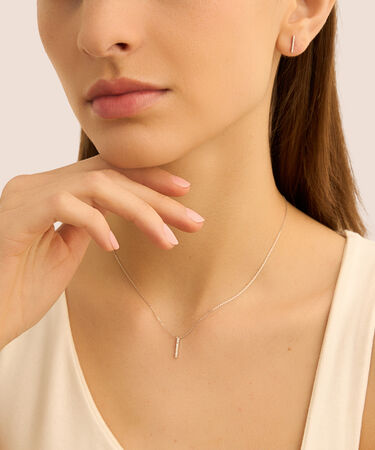 Orecchini Lobo Tennis Sophia Oro Bianco Diamante