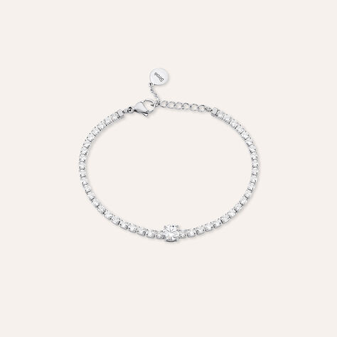 Bracciale Tennis Aura Acciaio Cristallo - Bracciali Tennis Donna | Stroili