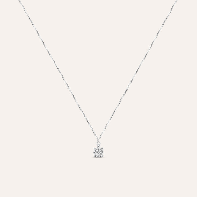 Collana Punto Luce Petali Oro Bianco Diamante - Collane Punto Luce Donna | Stroili