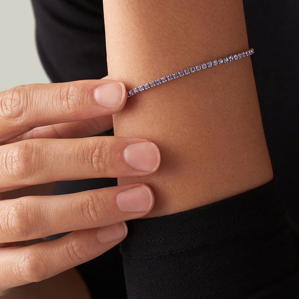 Bracciale Tennis Romantic Shine Metallo Cristallo - Bracciali Tennis Donna | Stroili