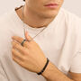 Bracciale Man Code Acciaio Bicolore Bianco / Nero