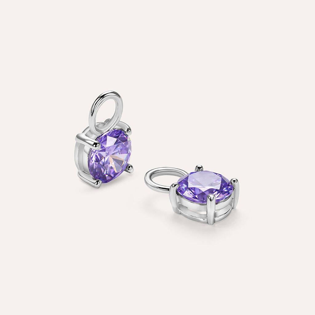 Charm per Orecchini a Cerchio Silver Rainbow Argento Rodiato Cubic Zirconia - Orecchini Componibili Donna | Stroili