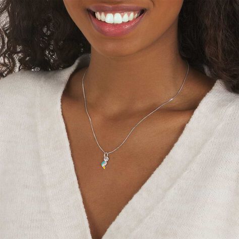 Charm pellicano in argento rodiato e smalto - Charms Donna | Stroili