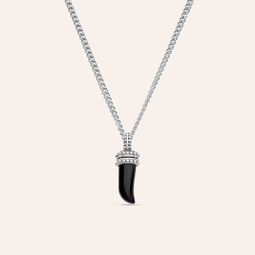 Collana Gentleman Argento Rodiato Agata