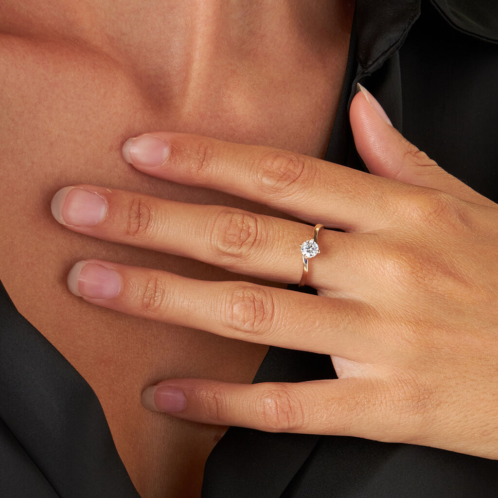 Anello Solitario Claire Oro Giallo Cubic Zirconia - Anelli con Pietre Donna | Stroili