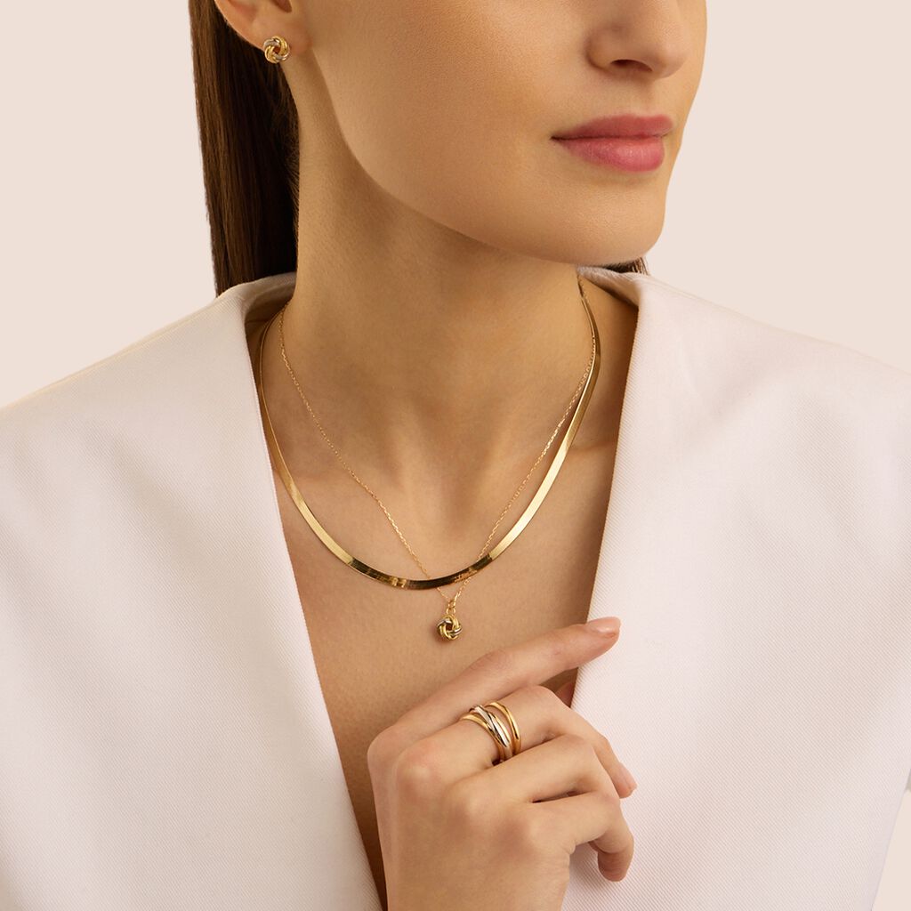 Orecchini Lobo Gold Essence Oro Bicolore