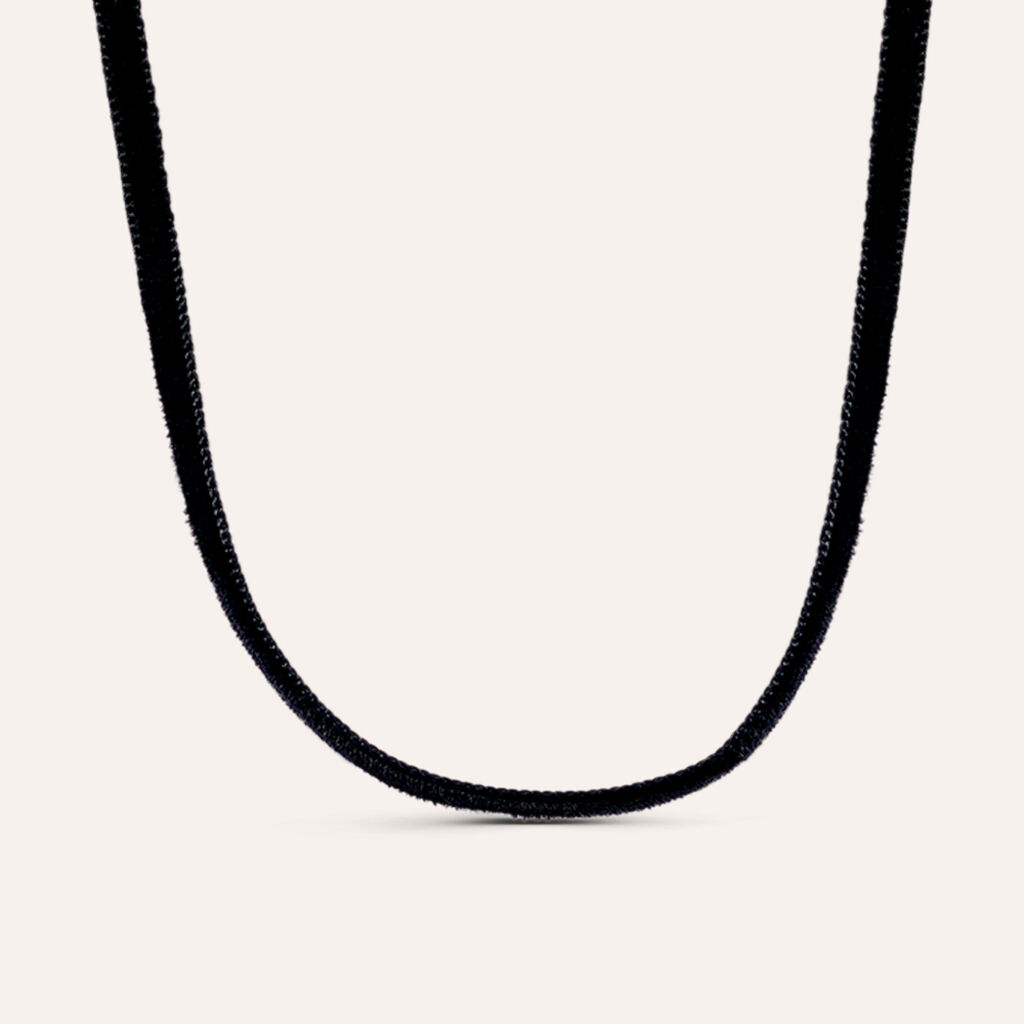 Choker Radiance Acciaio Dorato e Velluto