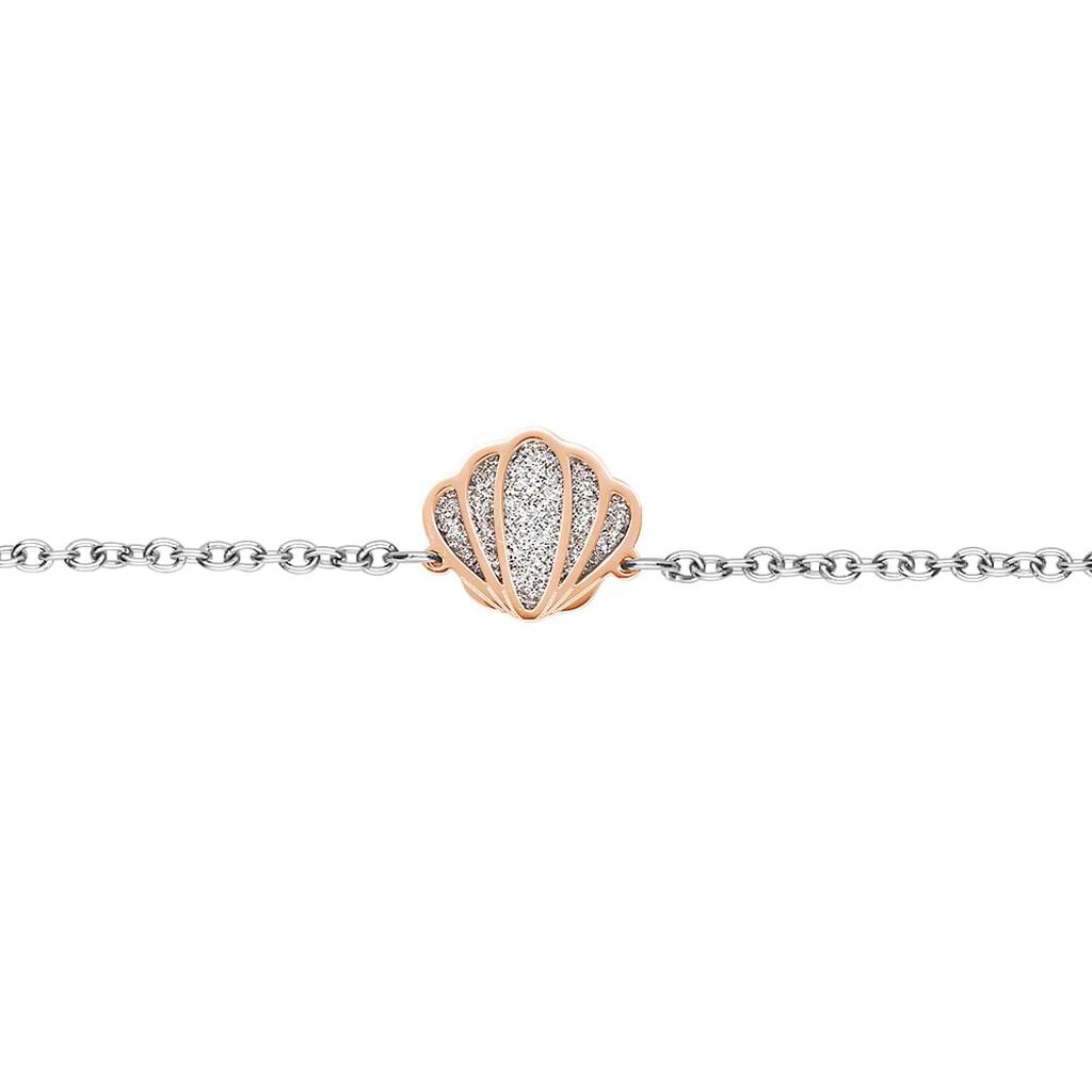 Bracciale Lady Shine Acciaio Bicolore Bianco / Rosa - Bracciali con Incisione Donna | Stroili