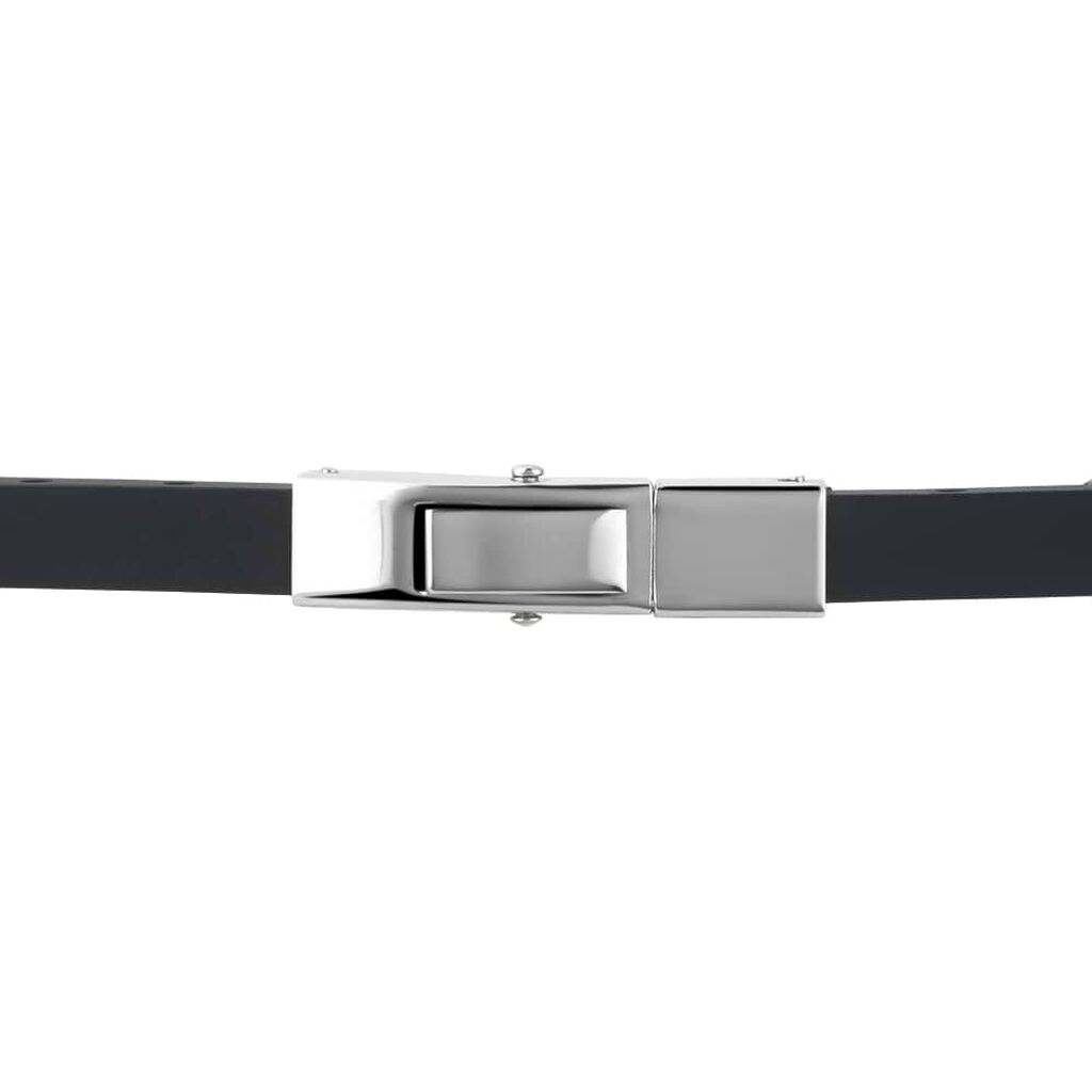 Bracciale Man Code Acciaio Bicolore Bianco / Nero Cubic Zirconia - Bracciali Uomo | Stroili