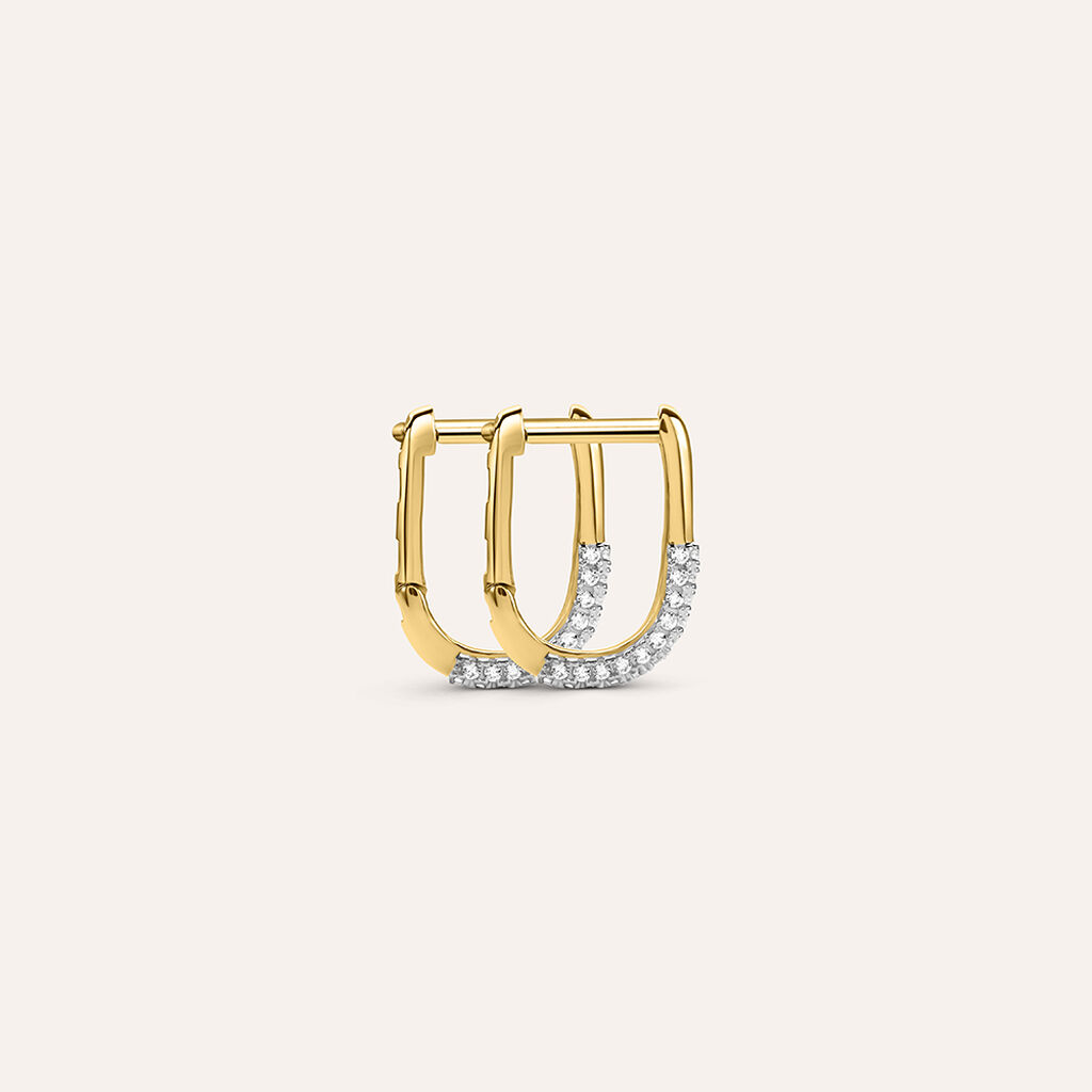 Orecchini A Cerchio Toujours Oro Giallo Cubic Zirconia - Orecchini a Cerchio Donna | Stroili