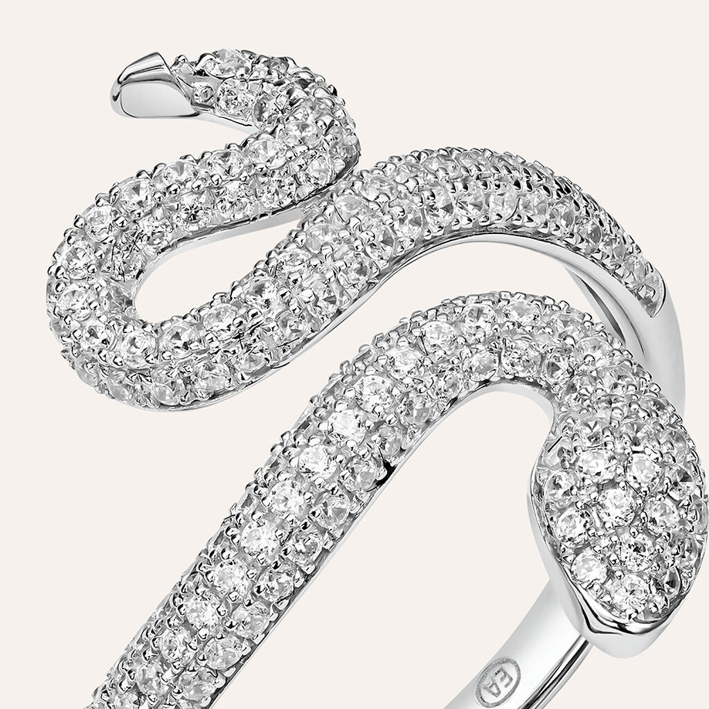 Anello Fantasia Claire Oro Bianco Cubic Zirconia