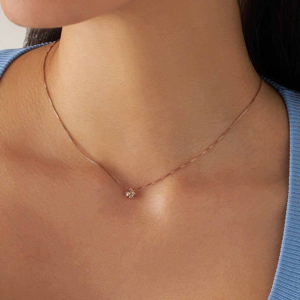 Collana Punto Luce Silver Rainbow Argento Rosa Cubic Zirconia - Collane Punto Luce Donna | Stroili