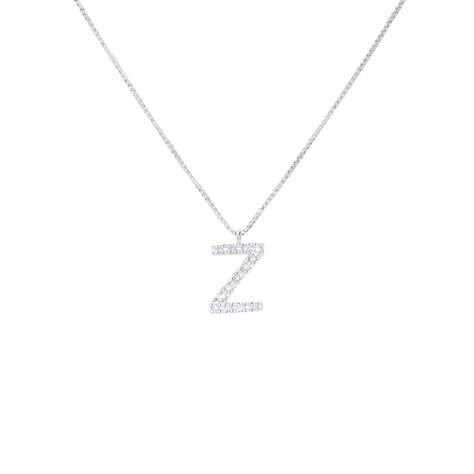 Collana Diamond Letters Oro Bianco Diamante - Collane Donna | Stroili