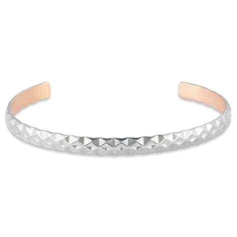 Bangle Lady Code Acciaio Bicolore Diamantato - Bracciali Donna | Stroili