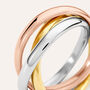Anello Fedina Sunrise Acciaio Tricolore