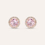 Orecchini Lobo Punto Luce Silver Rainbow Argento Rosa Cubic Zirconia