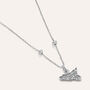 Pendente Saluti&Baci Sicilia Love Beats Argento Rodiato Cubic Zirconia