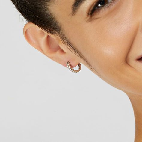 Orecchini A Cerchio Silver Elegance Argento Rodiato Cubic Zirconia - Orecchini a Cerchio Donna | Stroili