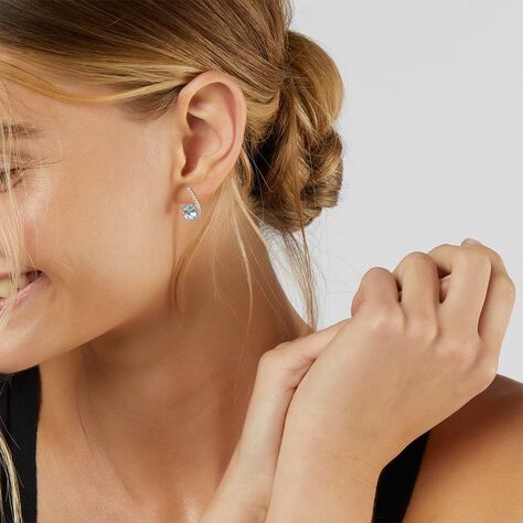 Orecchini Lobo Amélie Oro Bianco Topazio Cubic Zirconia - Orecchini a Lobo Donna | Stroili