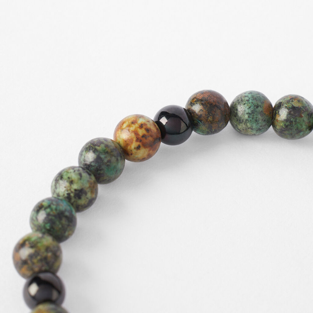 Bracciale Man Code Acciaio Nero Diaspro Kambaba - Bracciali Uomo | Stroili