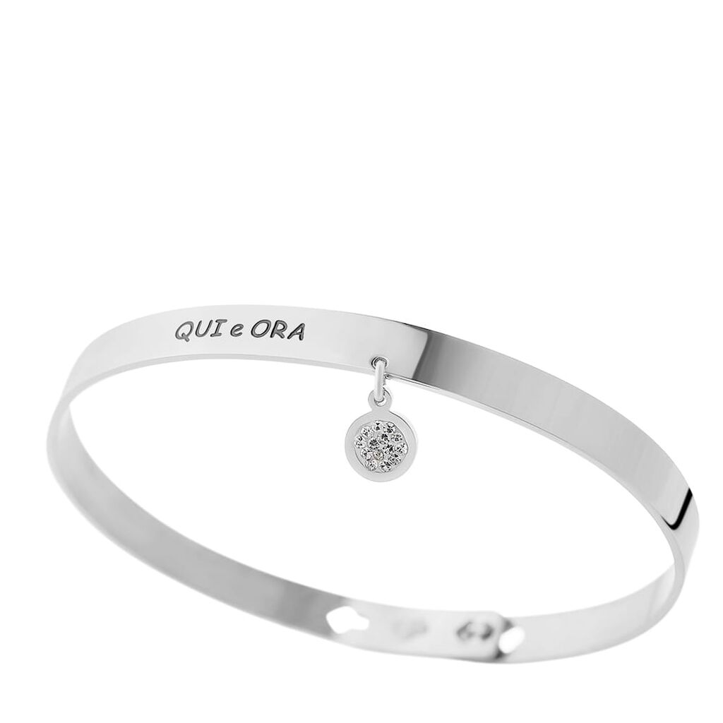 Bangle Lady Message Acciaio Cristallo - Bracciali Rigidi Donna | Stroili
