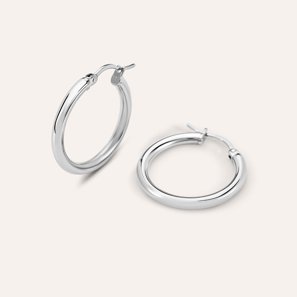 Orecchini A Cerchio Moonlight Acciaio