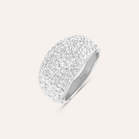 Anello Fascia Lady Phantasya Acciaio Cristallo - Anelli a Fascia Larga Donna | Stroili