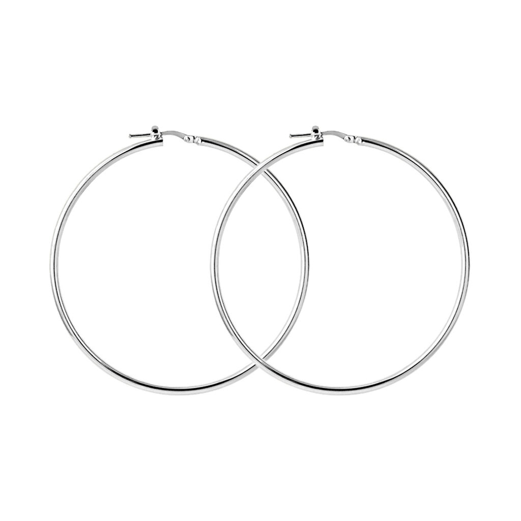 Orecchini A Cerchio Toujours Oro Bianco - Orecchini a Cerchio Donna | Stroili