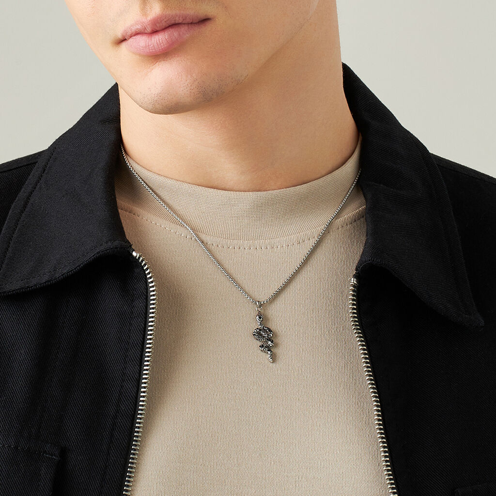 Collana Man Code Acciaio Cristallo - Collane Uomo | Stroili
