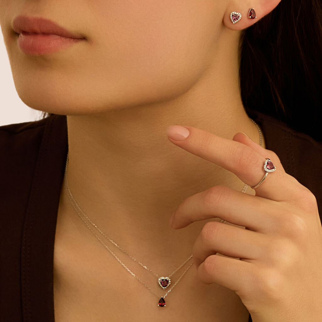 Collana Punto Luce Jasmine Oro Bianco Rodolite - Collane Punto Luce Donna | Stroili
