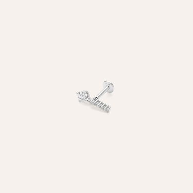 Piercing Orecchio Bon Ton Oro Bianco Cubic Zirconia