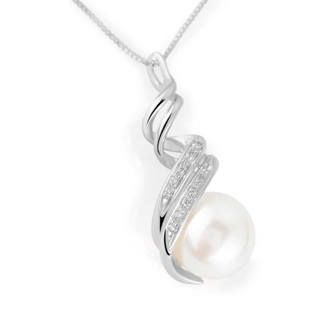 Collana Gold Pearls Oro Bianco Perla D'Acqua Dolce Diamante - Collane Donna | Stroili