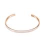 Bangle in acciaio con smalto rosa