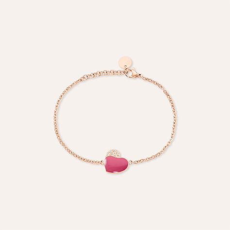 Bracciale Lady Sweet Acciaio Rosa Cristallo - Bracciali con Incisione Donna | Stroili