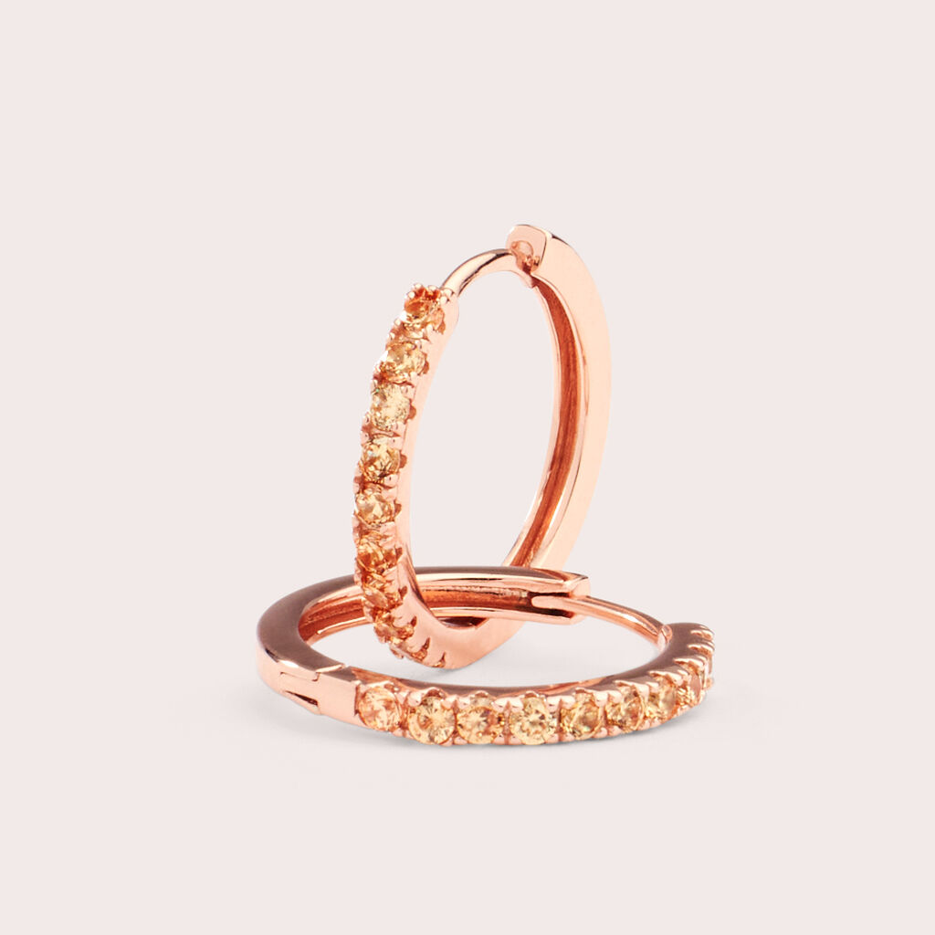 Orecchini A Cerchio Silver Rainbow Argento Rosa Cubic Zirconia - Orecchini a Cerchio Donna | Stroili